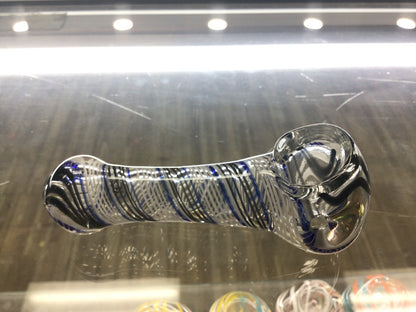 Hand pipe- black, blue, white