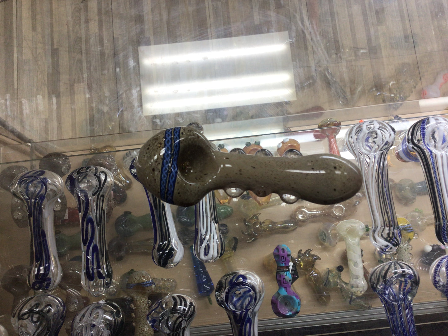 Hand pipe- blue and brown