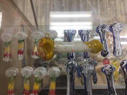 Hand pipe- yellow and white