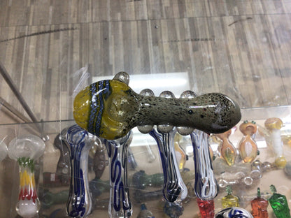 Hand pipe- yellow, blue, brown