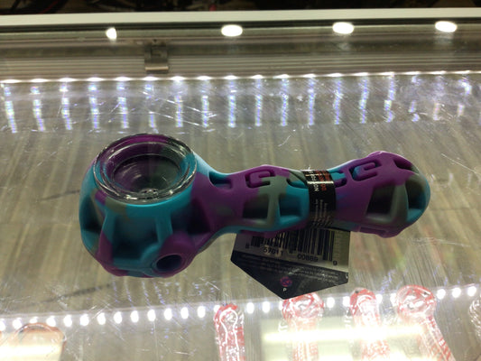 Silicone hand pipe- blue, gray, purple