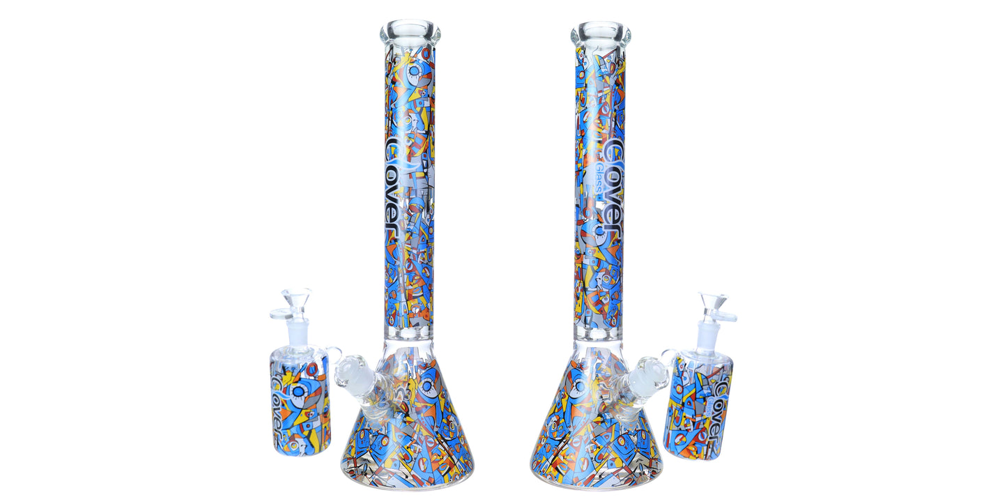7MM WATER PIPE WITH ASH CATCHER - 19'' INCH : M2